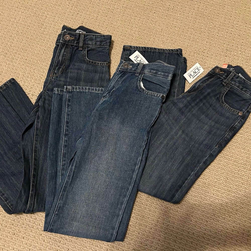 3 pair of children’s’ place bootcut jeans